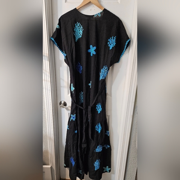 FLAVIA PADOVAN Embroidered Black Maxi Dress - Picture 3 of 3